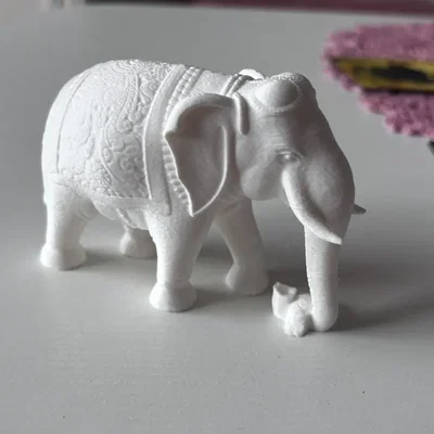 Mô hình chú voi Ấn Độ (Indian Elephant) trang trí 3D tinh xảo