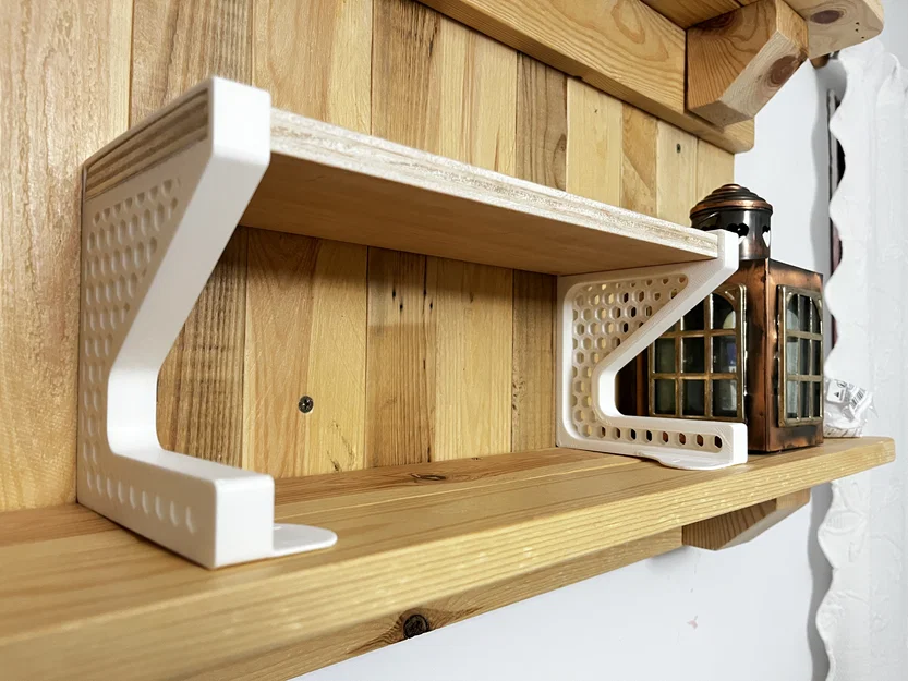 Chân đỡ kệ để bàn 3D (Shelf Support) thiết kế lưới tổ ong tinh tế - Image 4