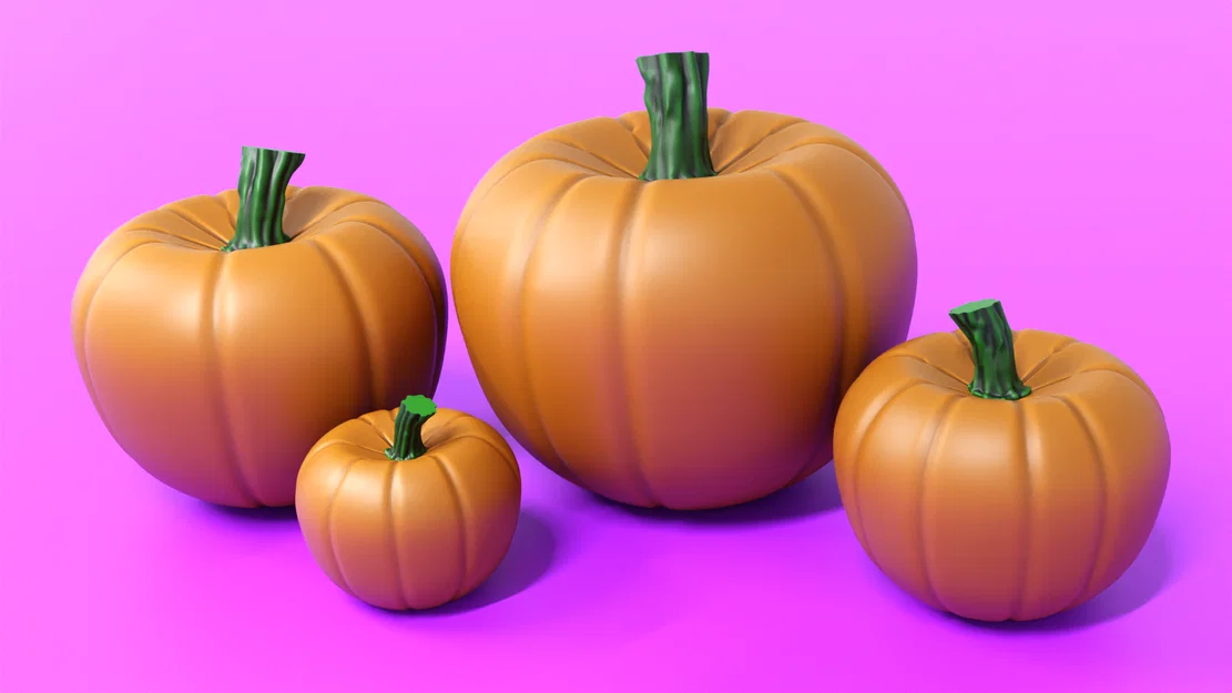 Bí ngô chân thực với cuống tháo rời (Realistic pumpkin with detachable Stem!) - Image 1