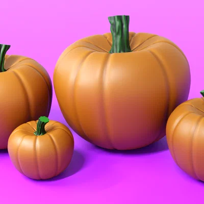 Bí ngô chân thực với cuống tháo rời (Realistic pumpkin with detachable Stem!)