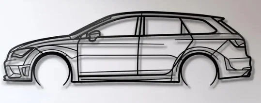 Mô hình trang trí treo tường Silhouette Seat Leon Cupra ST 5F - Image 1