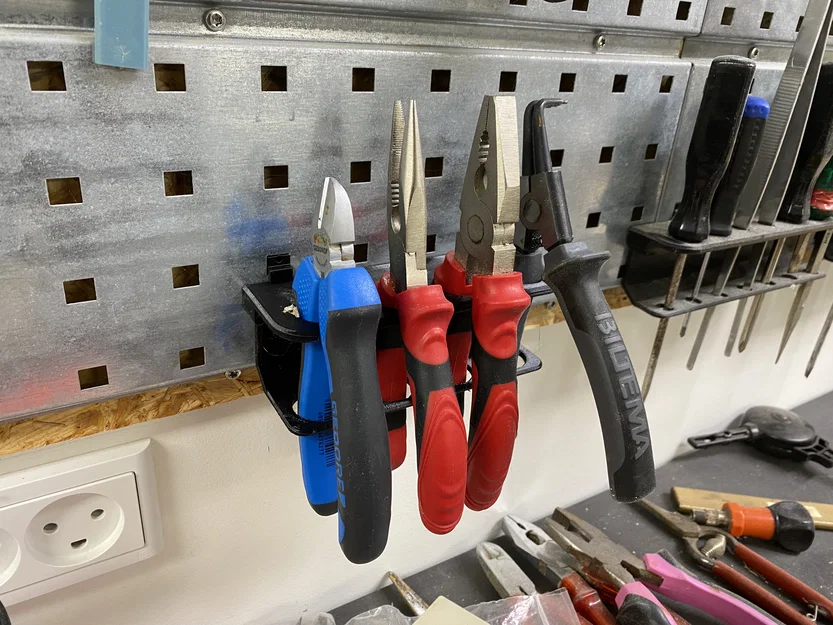 Giá kìm cho Raaco tool wall (Plier Rack for Raaco tool wall) - Image 1