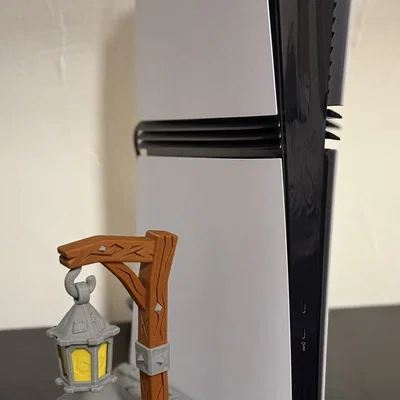 Đế dựng PS5 Pro thiết kế độc đáo phong cách đèn đường