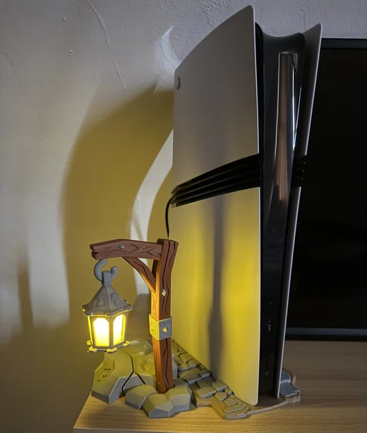 Đế dựng PS5 Pro thiết kế độc đáo phong cách đèn đường - Image 4