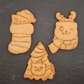 Bộ Khuôn Cắt Bánh Quy Mèo Giáng Sinh (Kitty Christmas Cookie Cutter Set) - Thumbnail 1