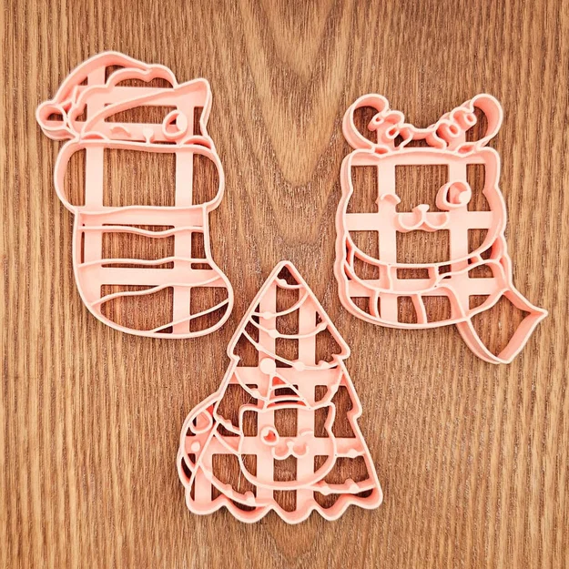 Bộ Khuôn Cắt Bánh Quy Mèo Giáng Sinh (Kitty Christmas Cookie Cutter Set) - Image 2