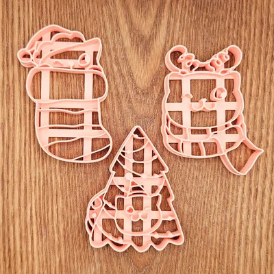 Bộ Khuôn Cắt Bánh Quy Mèo Giáng Sinh (Kitty Christmas Cookie Cutter Set)
