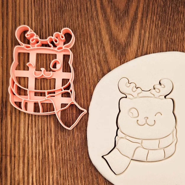 Bộ Khuôn Cắt Bánh Quy Mèo Giáng Sinh (Kitty Christmas Cookie Cutter Set) - Image 5