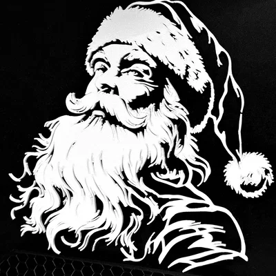 Trang trí treo tường ông già Noel (Santa Claus) in 3D đẹp mắt