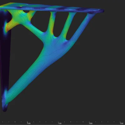 Pat đỡ kệ 3D với thiết kế tối ưu hóa cấu trúc (Topology Optimized)