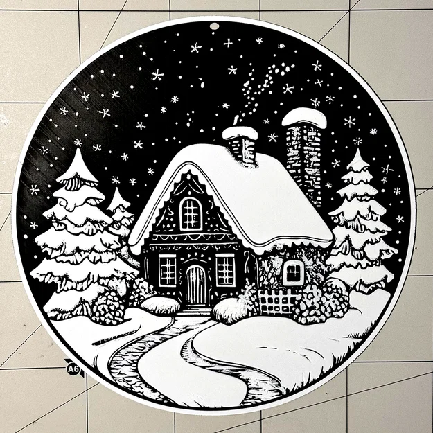 Trang trí Noel treo tường/để bàn – Nhà bánh gừng phủ tuyết - Image 2