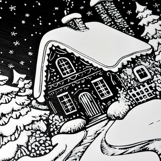 Trang trí Noel treo tường/để bàn – Nhà bánh gừng phủ tuyết - Image 3