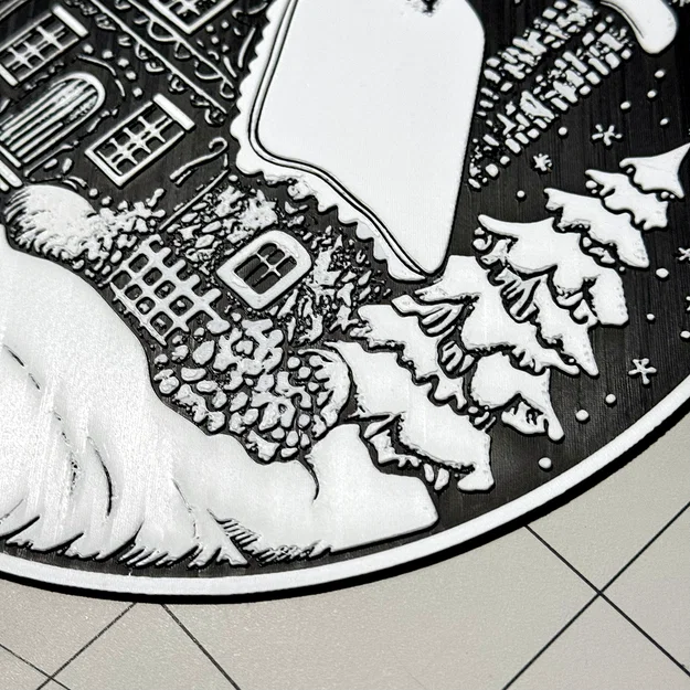 Trang trí Noel treo tường/để bàn – Nhà bánh gừng phủ tuyết - Image 4