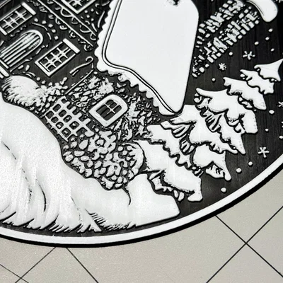 Trang trí Noel treo tường/để bàn – Nhà bánh gừng phủ tuyết