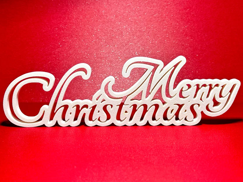 Mô hình trang trí chữ Merry Christmas để bàn xinh xắn - Image 1