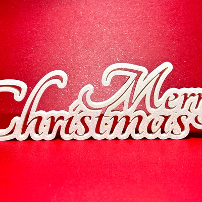 Mô hình trang trí chữ Merry Christmas để bàn xinh xắn