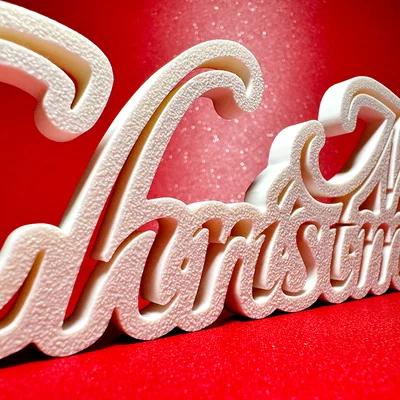 Mô hình trang trí chữ Merry Christmas để bàn xinh xắn