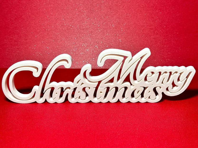 Mô hình trang trí chữ Merry Christmas để bàn xinh xắn - Image 3