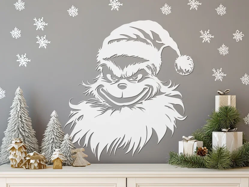 Trang trí treo tường hình Grinch độc đáo cho mùa Giáng sinh - Image 1