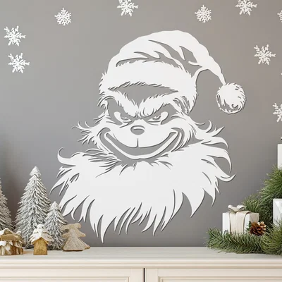 Trang trí treo tường hình Grinch độc đáo cho mùa Giáng sinh