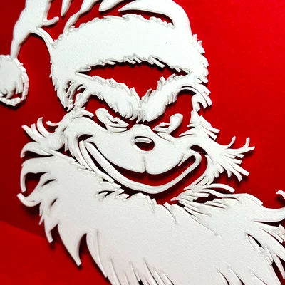 Trang trí treo tường hình Grinch độc đáo cho mùa Giáng sinh