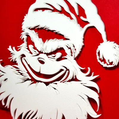 Trang trí treo tường hình Grinch độc đáo cho mùa Giáng sinh