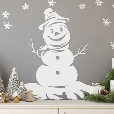 Mô hình trang trí Giáng sinh người tuyết (Happy Snowman) cho in 3D