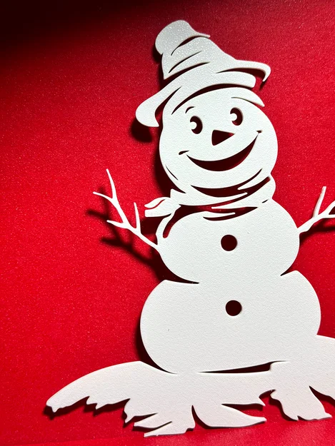 Mô hình trang trí Giáng sinh người tuyết (Happy Snowman) cho in 3D - Image 2