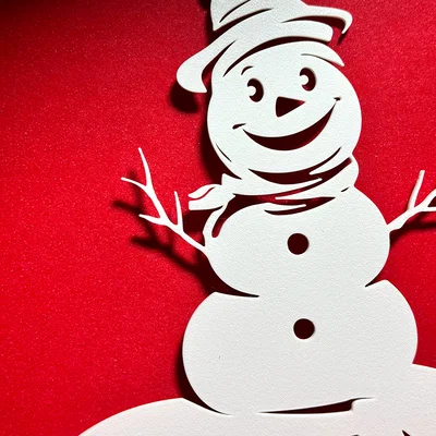 Mô hình trang trí Giáng sinh người tuyết (Happy Snowman) cho in 3D