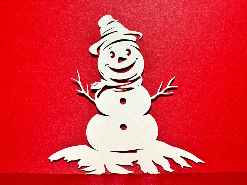 Mô hình trang trí Giáng sinh người tuyết (Happy Snowman) cho in 3D - Image 3