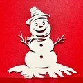 Mô hình trang trí Giáng sinh người tuyết (Happy Snowman) cho in 3D - Thumbnail 3