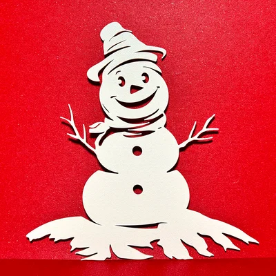 Mô hình trang trí Giáng sinh người tuyết (Happy Snowman) cho in 3D