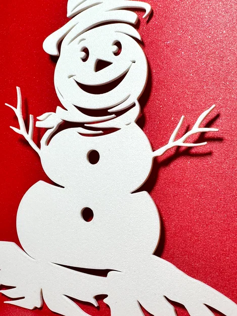 Mô hình trang trí Giáng sinh người tuyết (Happy Snowman) cho in 3D - Image 4