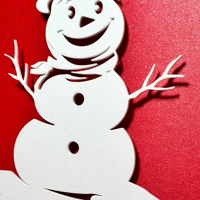Mô hình trang trí Giáng sinh người tuyết (Happy Snowman) cho in 3D