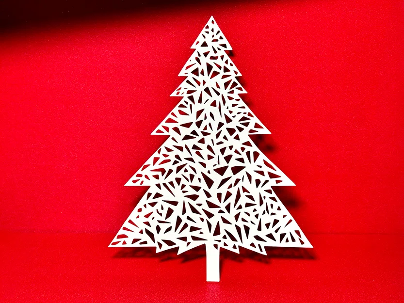 Cây thông Noel trang trí treo tường 3D - Thiết kế hình học hiện đại - Image 4