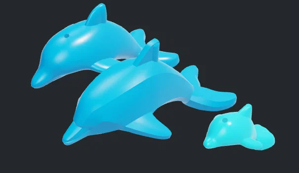 Mô hình cá heo phong cách Lego đáng yêu cho máy in 3D - Image 1