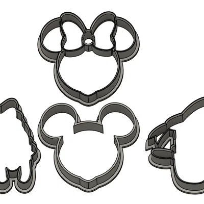 Bộ khuôn cắt bánh quy Disney (Mickey, Minnie, Goofy, Donald) cực đẹp