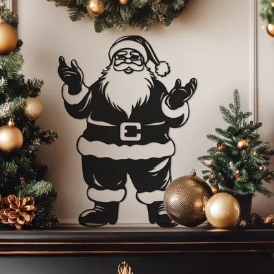 Mô hình treo tường Giáng sinh Ông già Noel in 3D