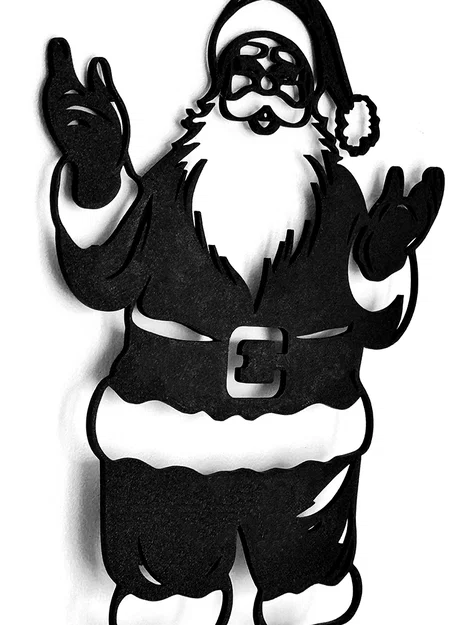 Mô hình treo tường Giáng sinh Ông già Noel in 3D - Image 2