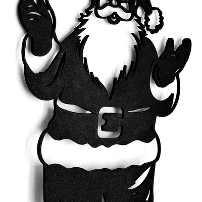 Mô hình treo tường Giáng sinh Ông già Noel in 3D