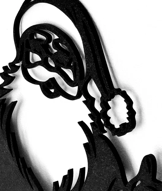 Mô hình treo tường Giáng sinh Ông già Noel in 3D - Image 3