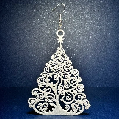 Bông tai hình cây thông Noel - Phụ kiện in 3D tinh tế cho mùa lễ hội