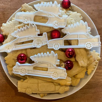 Bộ sưu tập khuôn cắt bánh quy xe Giáng Sinh “chistmas car cookie cutter collection”