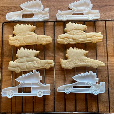 Bộ sưu tập khuôn cắt bánh quy xe Giáng Sinh “chistmas car cookie cutter collection”