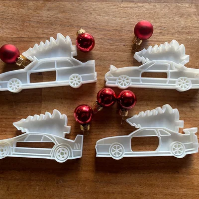 Bộ sưu tập khuôn cắt bánh quy xe Giáng Sinh “chistmas car cookie cutter collection”