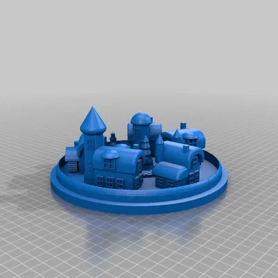 Mô hình làng yêu tinh Giáng sinh phát sáng độc đáo cho mùa lễ hội