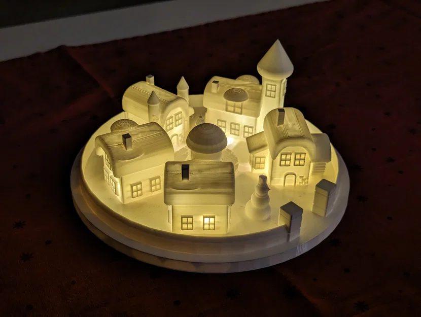 Đèn LED thị trấn yêu tinh Giáng Sinh có ngăn pin - Image 1