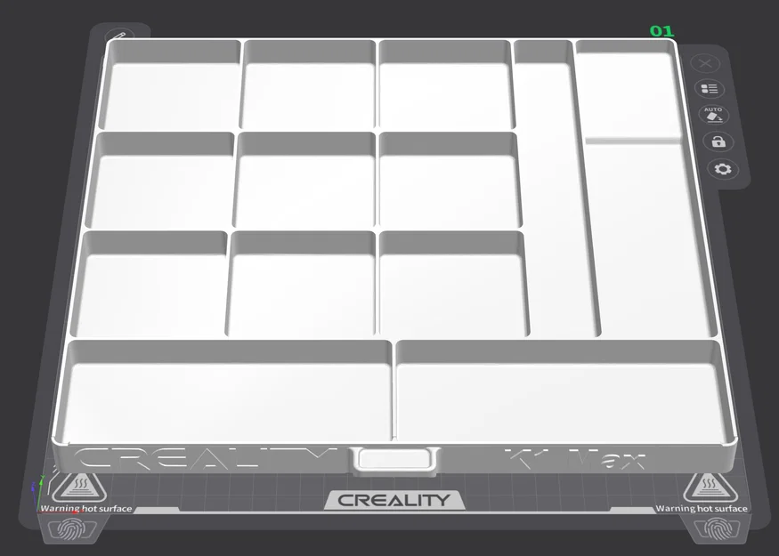 Ngăn kéo Creality K1 Max có chặn mặt trước và tối ưu airflow - Image 1