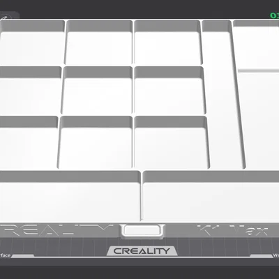 Ngăn kéo Creality K1 Max có chặn mặt trước và tối ưu airflow