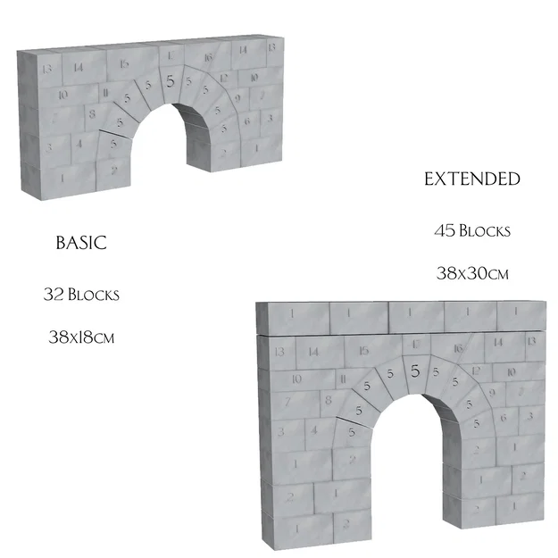 Cầu Vòm La Mã – Khối Xây Dựng Puzzle Vòm, Keystone, Montessori - Image 4